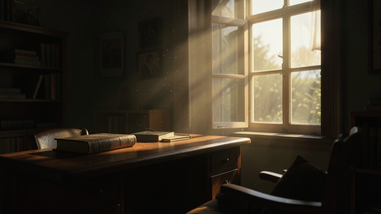 A stark gothic scene illustrating a monosyllabic word writing prompt.
