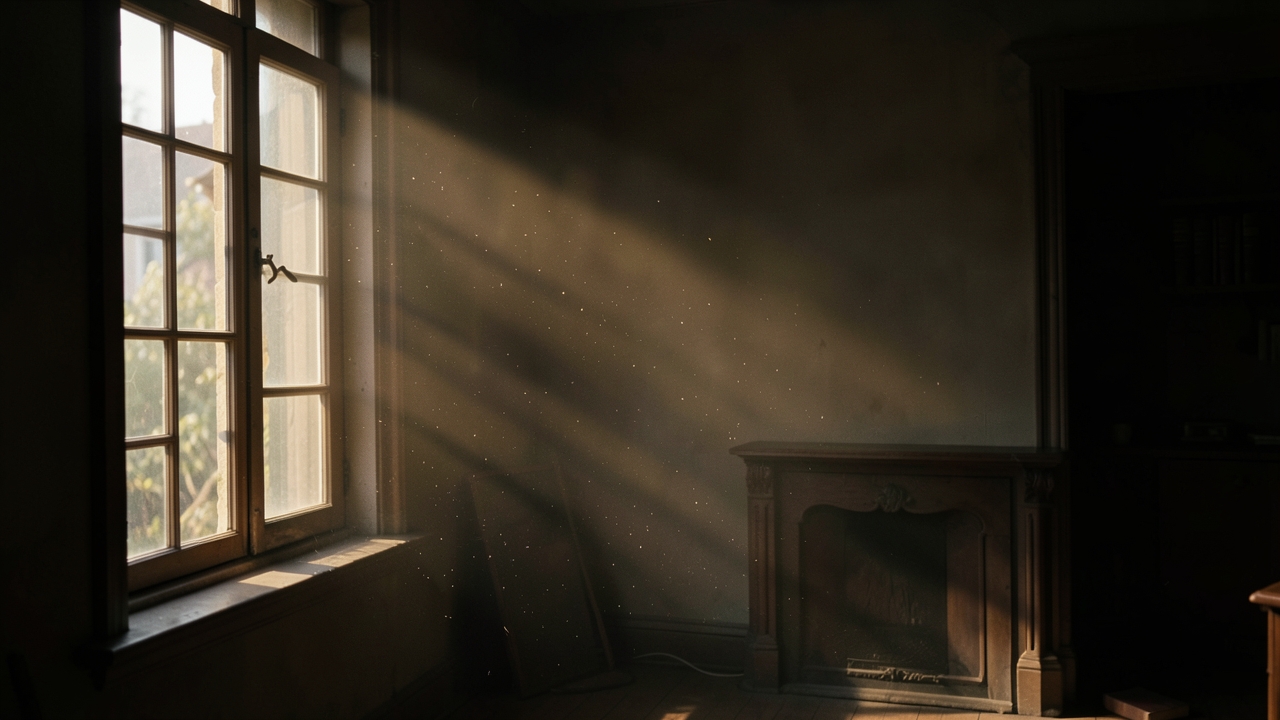 A writer performs the dialogue-only writing exercise under gothic candlelight, crafting secrets in silence.