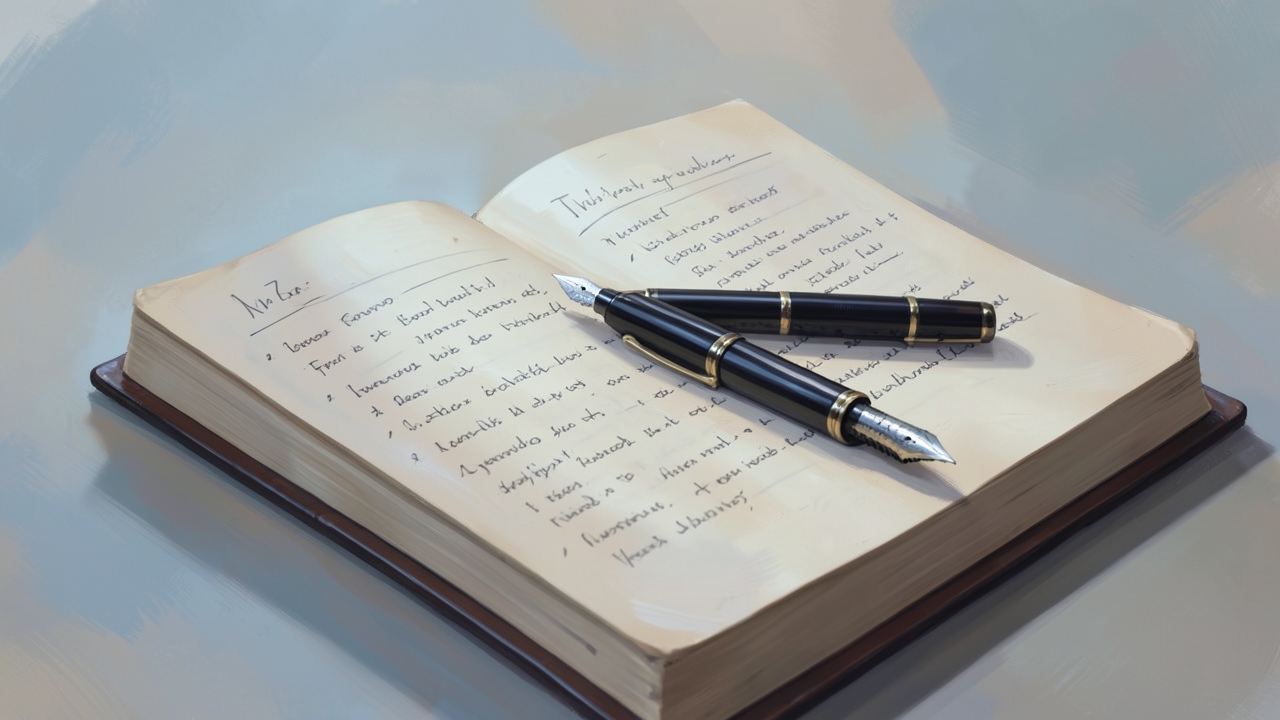 A gothic writing desk illustrates the dialogue beats technique for immersive storytelling.