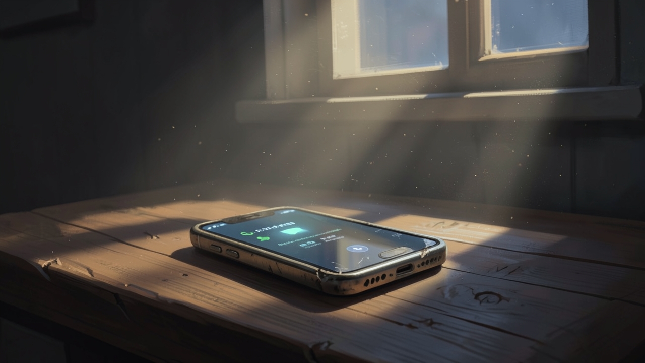 Gothic illustration for the voicemail writing prompt: a phone glowing with missed calls