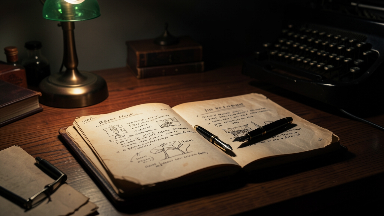 A locked music box on a dark mantelpiece, illustrating the craft of seeding plot reveals three chapters early